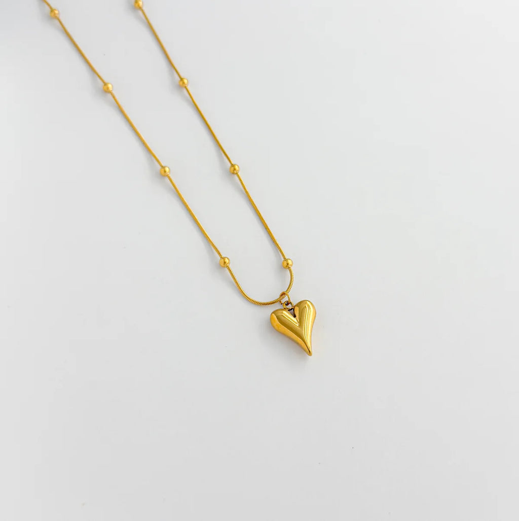 Diva Heart Drop Necklace