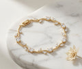 Tulip Bracelet - Gold (White)