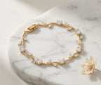 Tulip Bracelet - Gold (White)