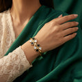 Double Clover Bangle – Two-Tone
