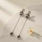Kashmiri Jhumka - Silver (White)