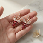 Butterfly Earings - Gold (Red)
