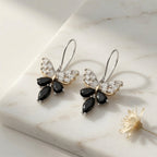 Butterfly Earings - Silver (Black)