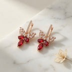 Butterfly Earings - Gold (Red)