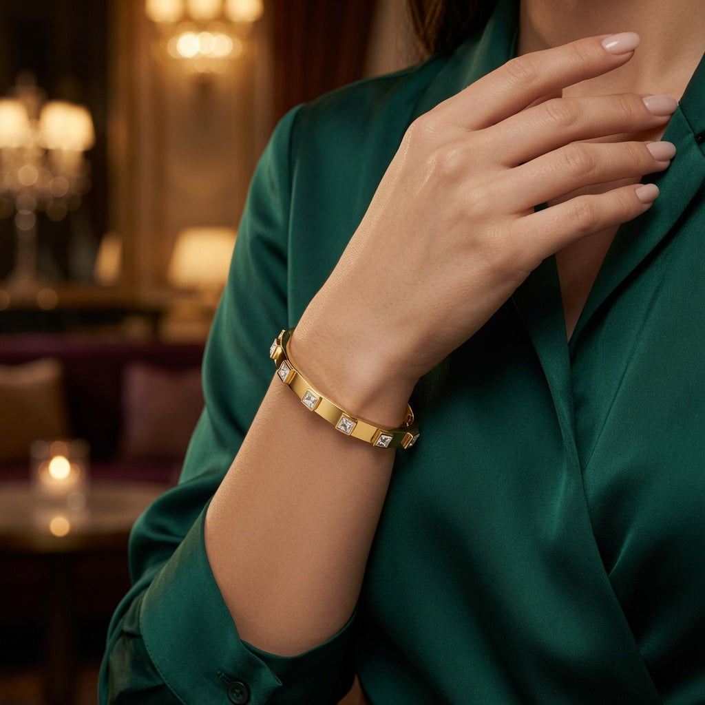Crystal Square Bangle