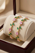 Tulip Bracelet Duo – Gold (Pink + Green)