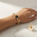 Clover Crystal Bangle