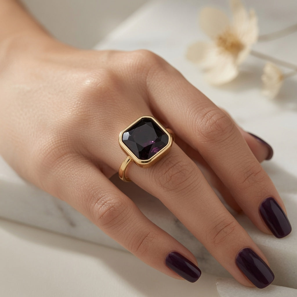 Adjustable Garnet Ring - Blackberry Smoke