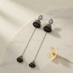 Kashmiri Jhumka - Silver (Black)