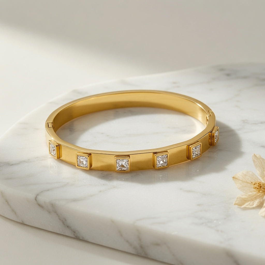 Crystal Square Bangle
