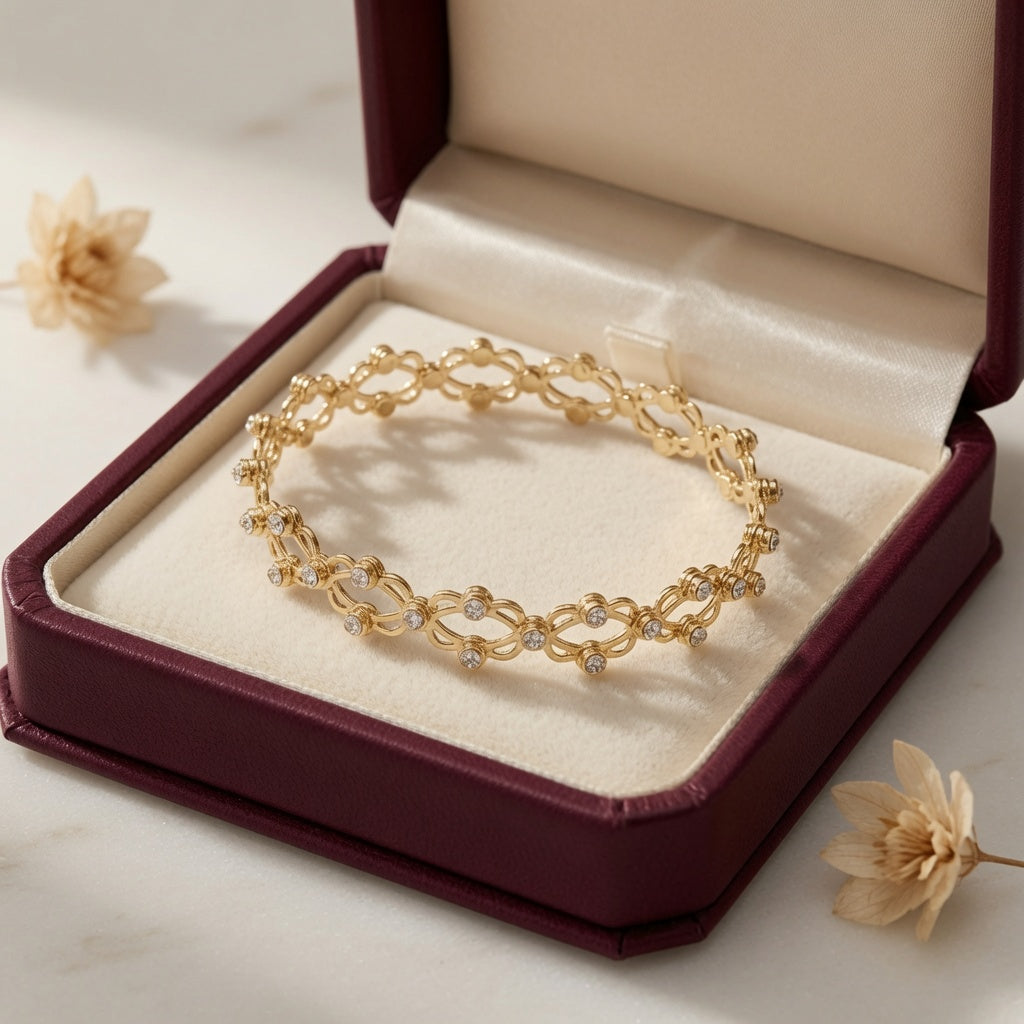 Adjustable 2-in-1 Crystal Ring & Bangle