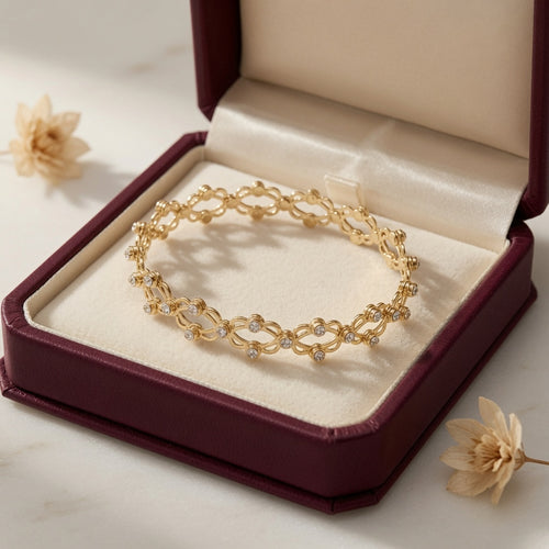 Adjustable 2-in-1 Crystal Ring & Bangle