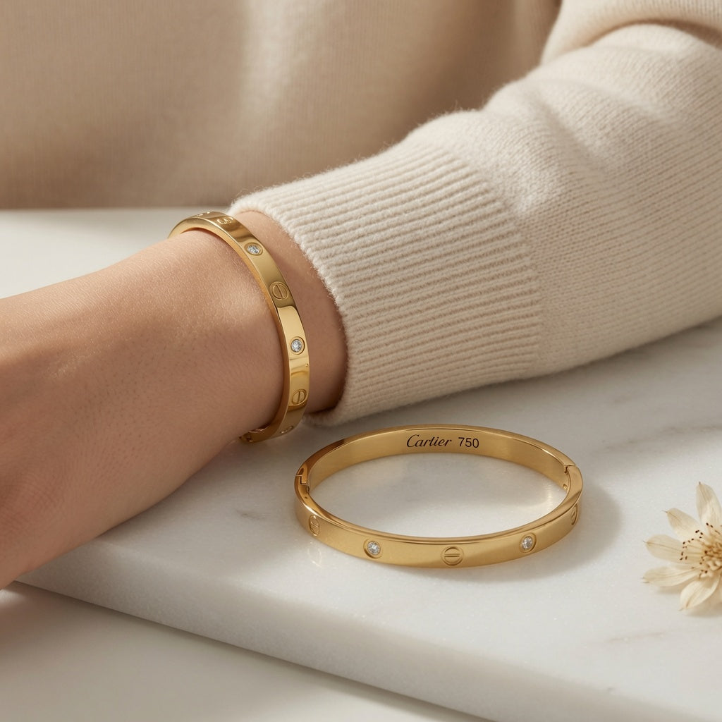 Luxe Cartier Love Bangle - Gold