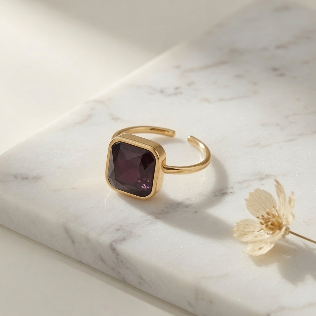 Adjustable Garnet Ring - Blackberry Smoke